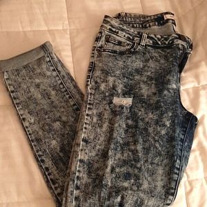 Distressed jeans